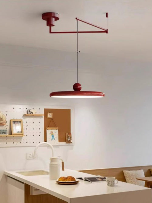Adjustable Pendant Light With Swivel Arm In Minimalist Industrial Metal