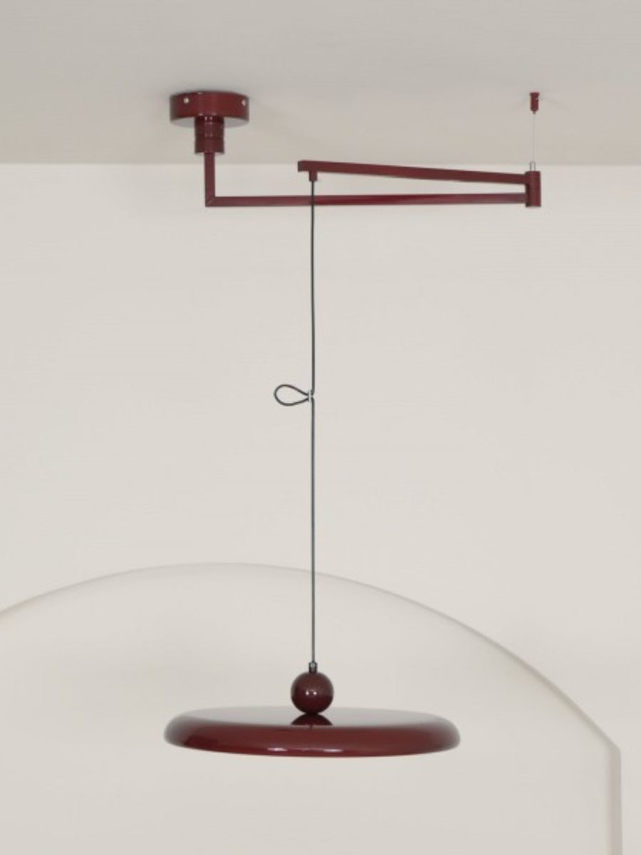 Adjustable Pendant Light With Swivel Arm In Minimalist Industrial Metal