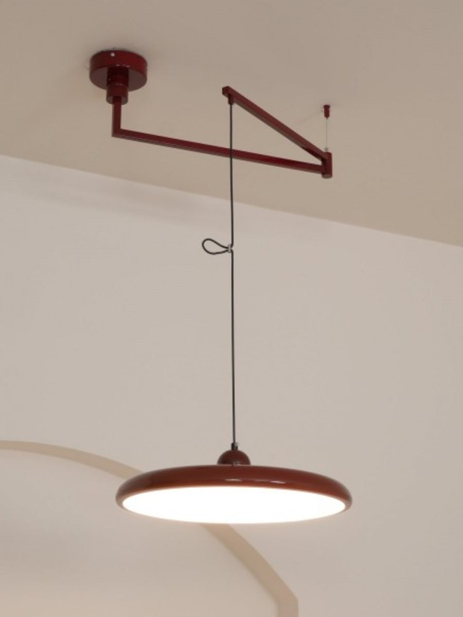 Adjustable Pendant Light With Swivel Arm In Minimalist Industrial Metal