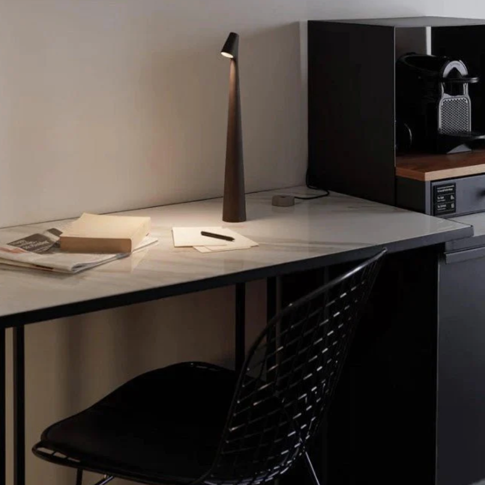 AstraLume Black LED Desk Lamp For Work Surfaces And Small Tables, Sleek Light For Focused Tasks