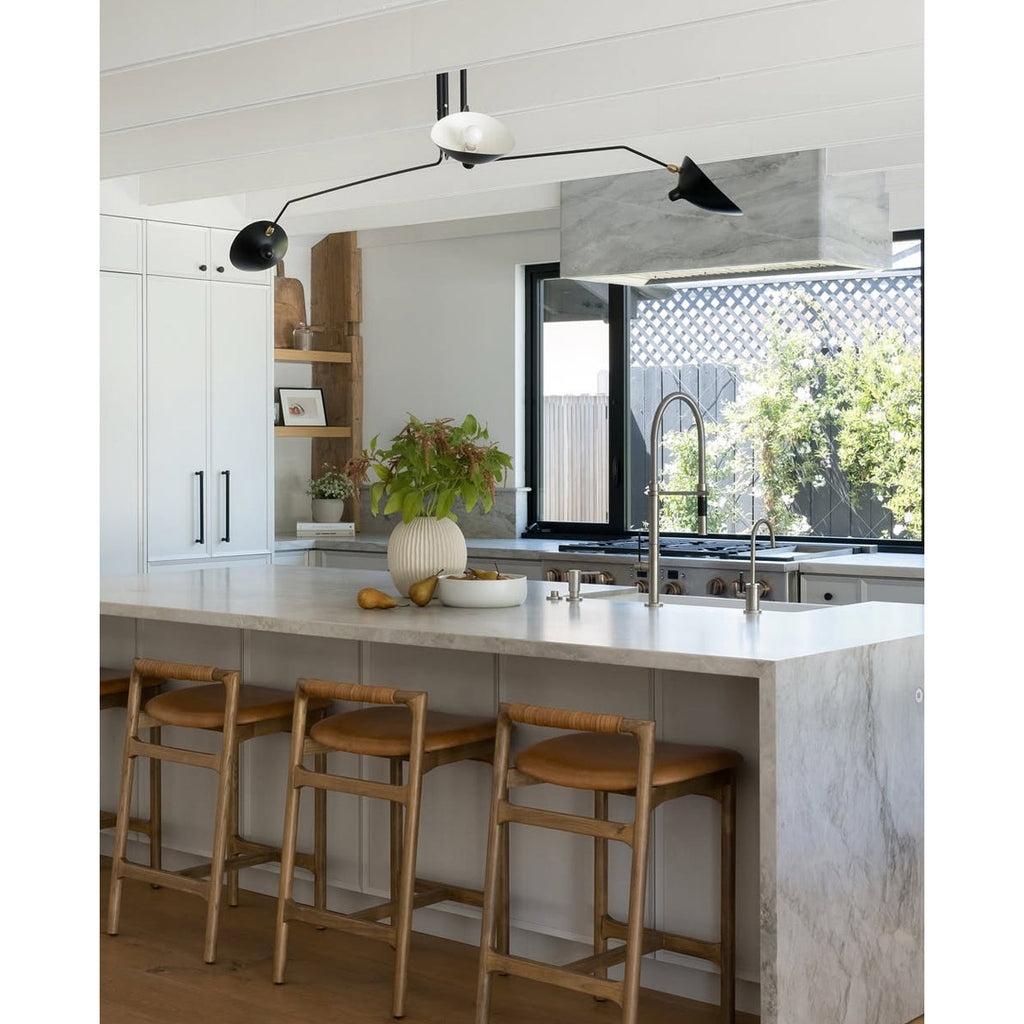 Adjustable Spider Ceiling Light, Multi-Arm, Black And White, Brass, Scandinavian Modern