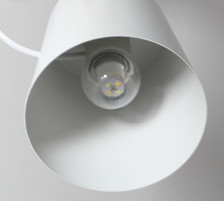 Industrial Wall Lamp With Cone Shade Wood Rod And Leather Strap E27