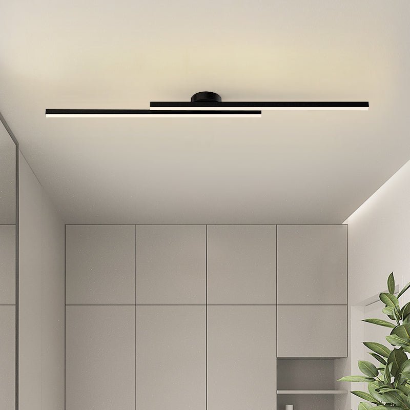 LumenVale Aluminum LED Ceiling Light With Minimalist Design, Semi Flush For Living Areas