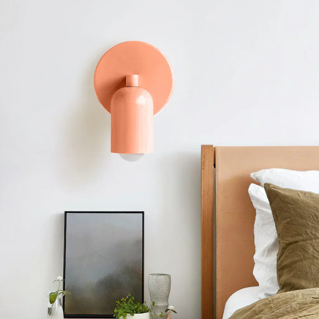 Matte Iron Wall Lamp, Modern LED 8W E27 Fixture For Indoor Living Room