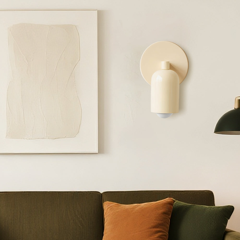Matte Iron Wall Lamp, Modern LED 8W E27 Fixture For Indoor Living Room