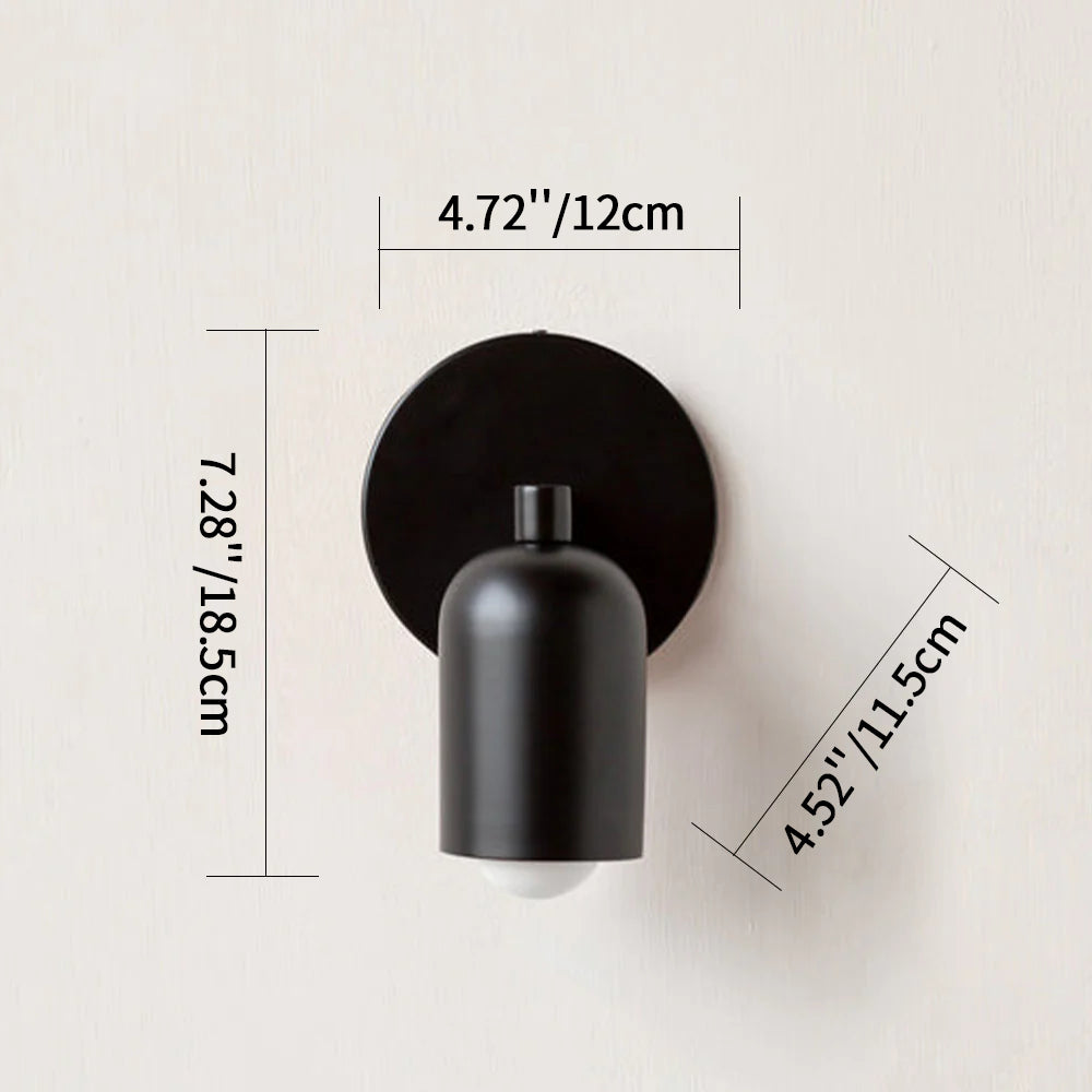 Matte Iron Wall Lamp, Modern LED 8W E27 Fixture For Indoor Living Room