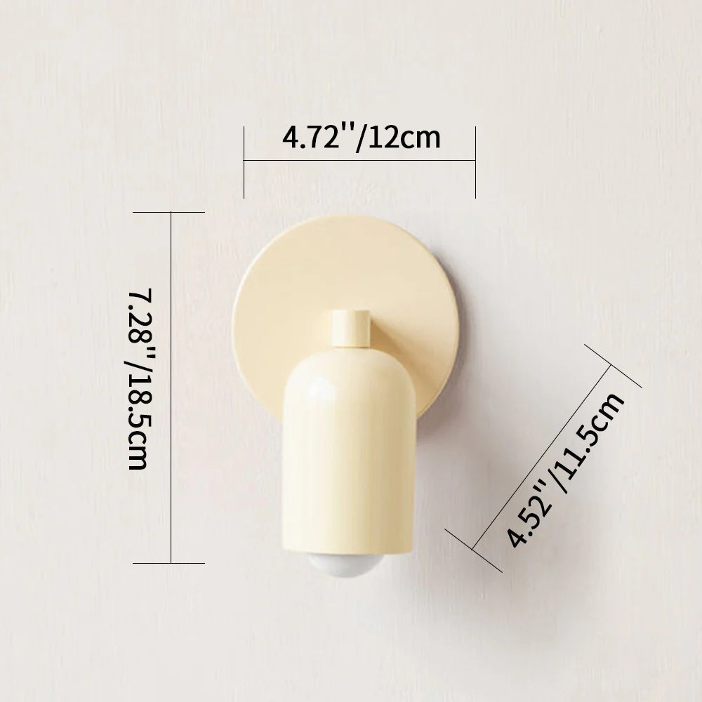 Matte Iron Wall Lamp, Modern LED 8W E27 Fixture For Indoor Living Room