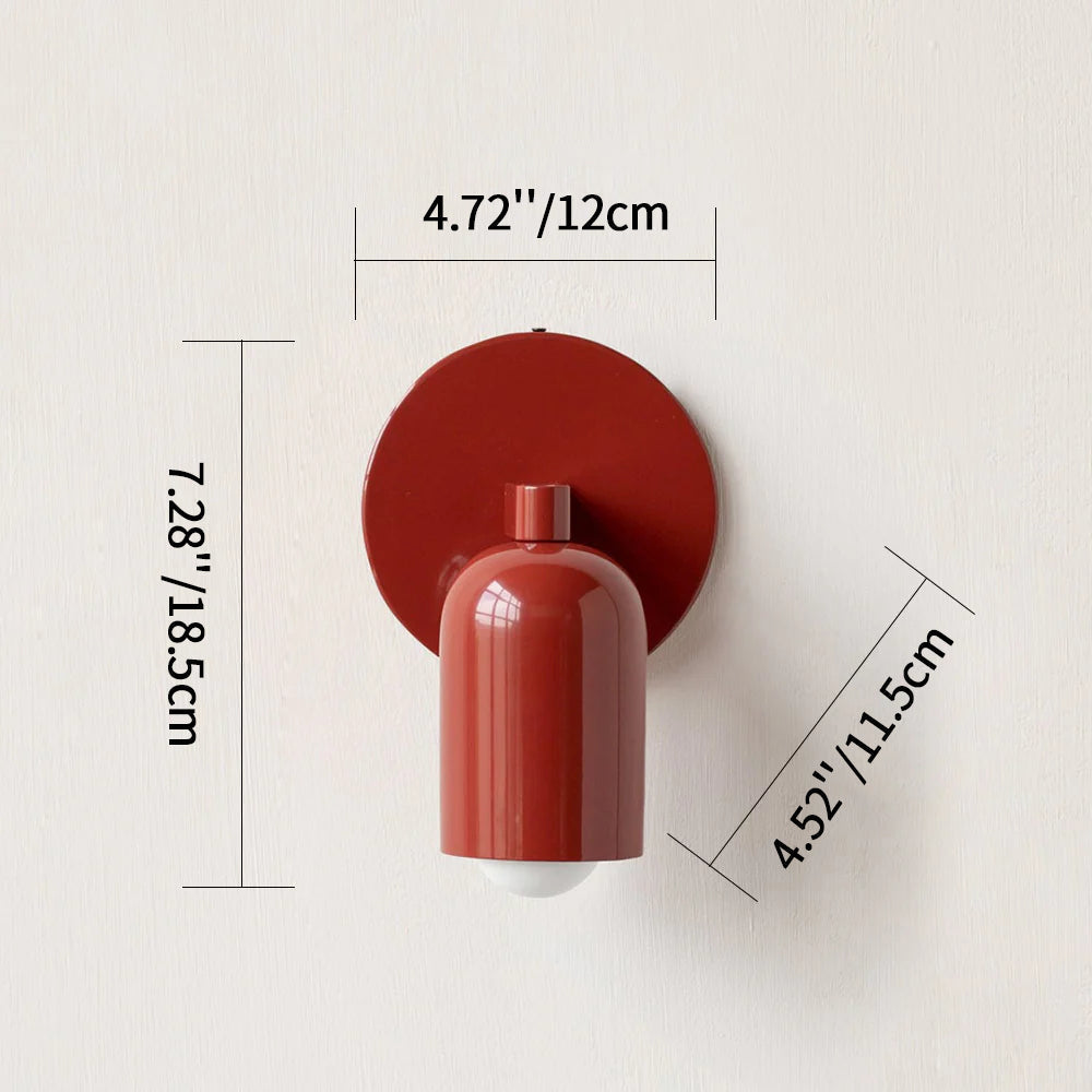 Matte Iron Wall Lamp, Modern LED 8W E27 Fixture For Indoor Living Room