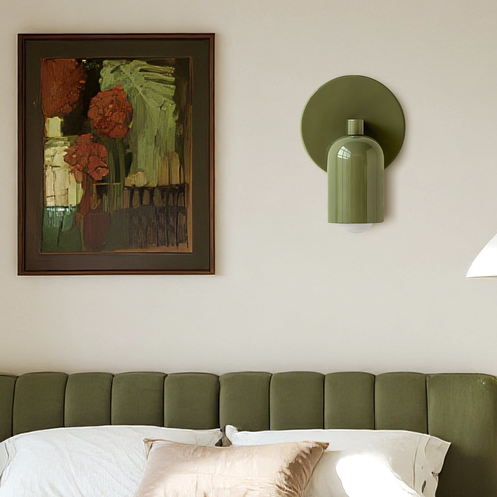 Matte Iron Wall Lamp, Modern LED 8W E27 Fixture For Indoor Living Room