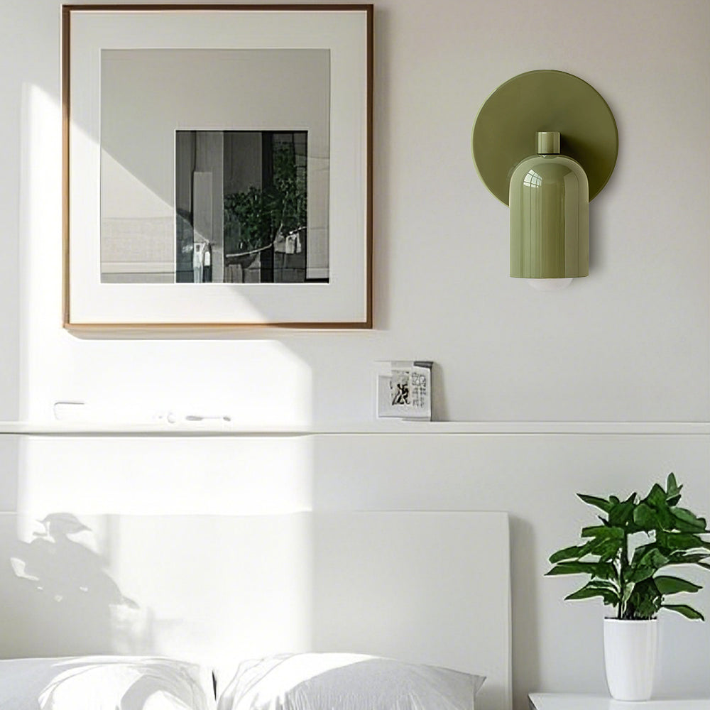 Matte Iron Wall Lamp, Modern LED 8W E27 Fixture For Indoor Living Room