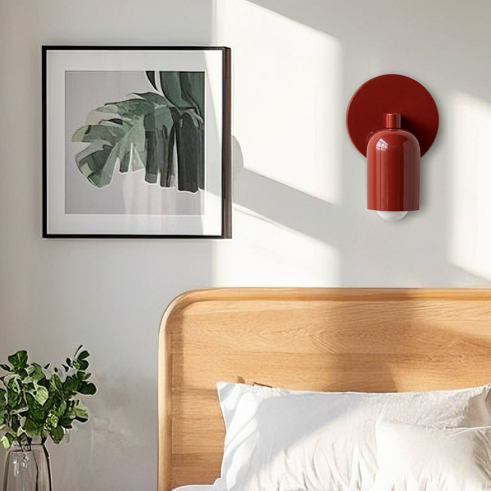 Matte Iron Wall Lamp, Modern LED 8W E27 Fixture For Indoor Living Room