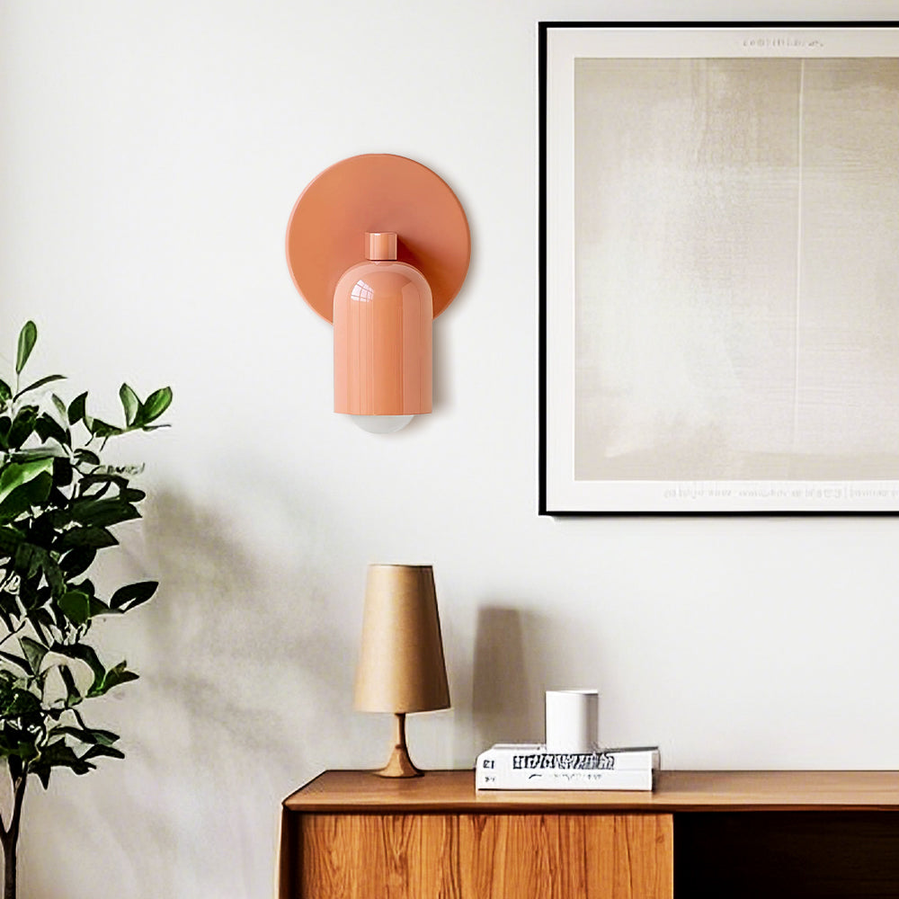 Matte Iron Wall Lamp, Modern LED 8W E27 Fixture For Indoor Living Room