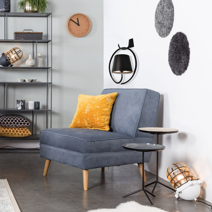 LunaArc Sculptural Ring Pendant Light With Circular Black Metal Shade For Modern Interiors