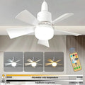 Contemporary Flush Mount Ceiling Fan & Light — Dimmable LED