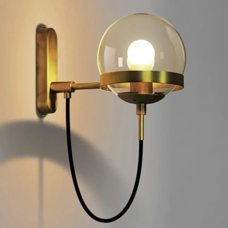 Modern Glass Wall Lamp – Hardwired Indoor Wall Lights Sconce for Bedroom, Living Room, Hallway Lighting 2