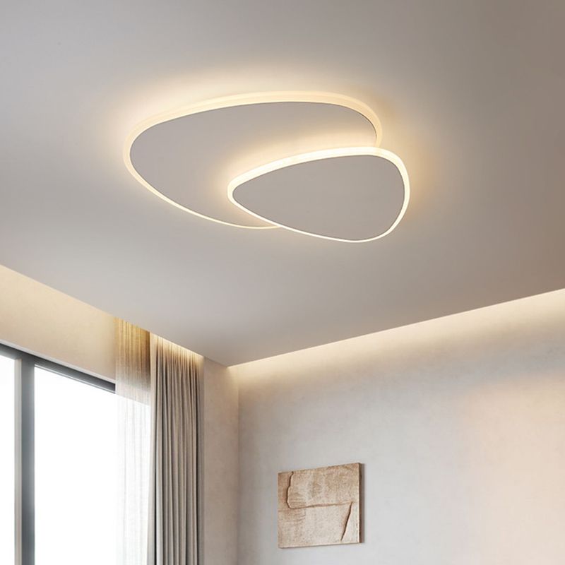AstraLume Curved Ceiling Light With LED Backlight And Abstract Minimalist Design Aesthetic