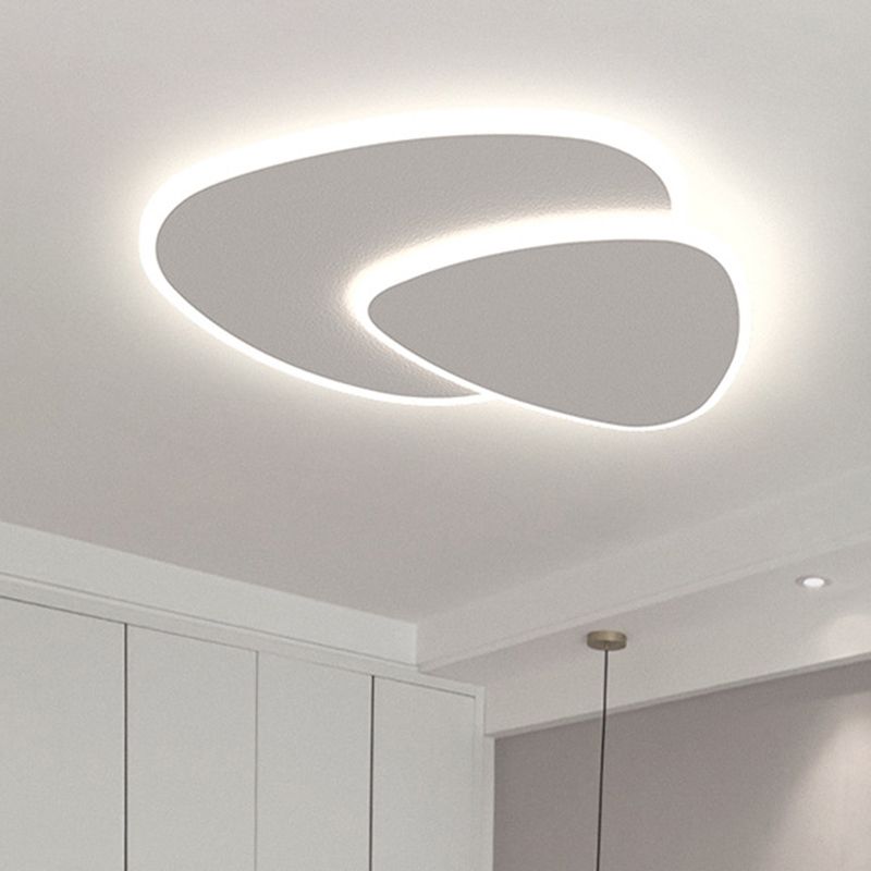 AstraLume Curved Ceiling Light With LED Backlight And Abstract Minimalist Design Aesthetic