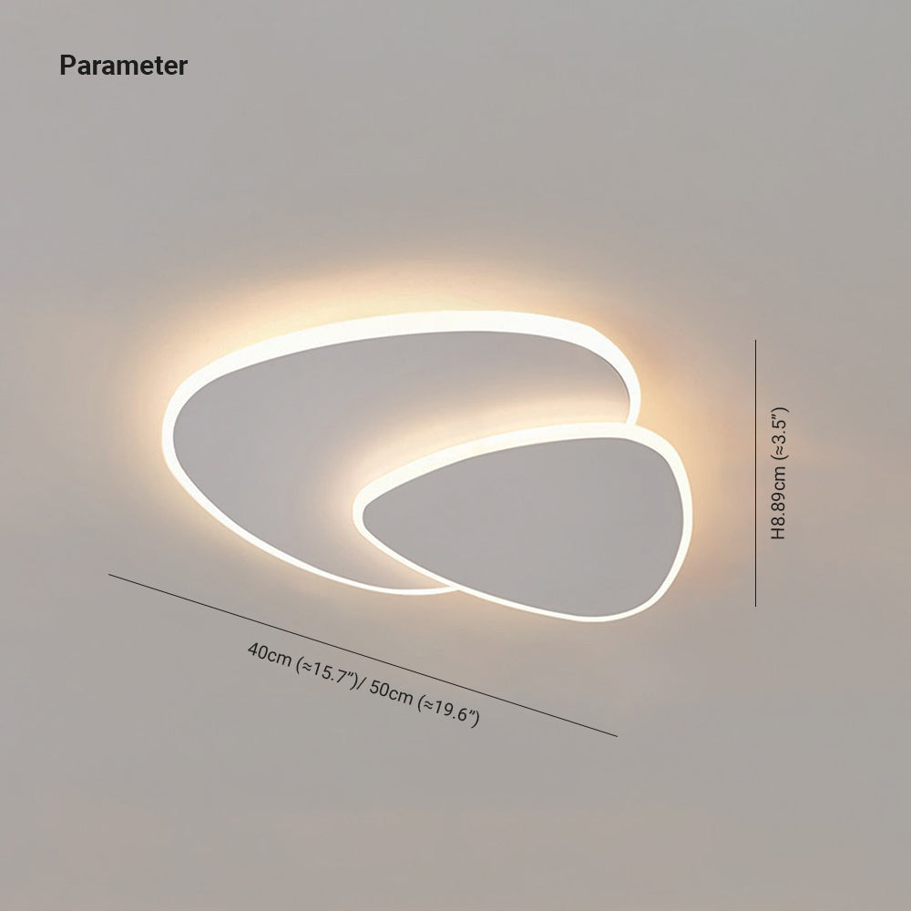 AstraLume Curved Ceiling Light With LED Backlight And Abstract Minimalist Design Aesthetic