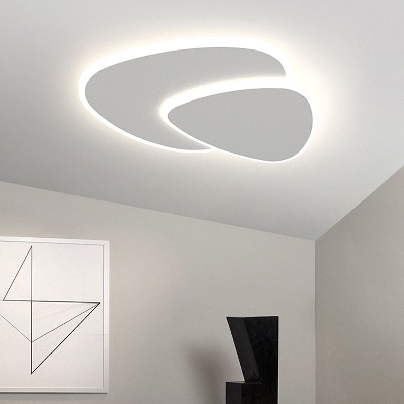 AstraLume Curved Ceiling Light With LED Backlight And Abstract Minimalist Design Aesthetic