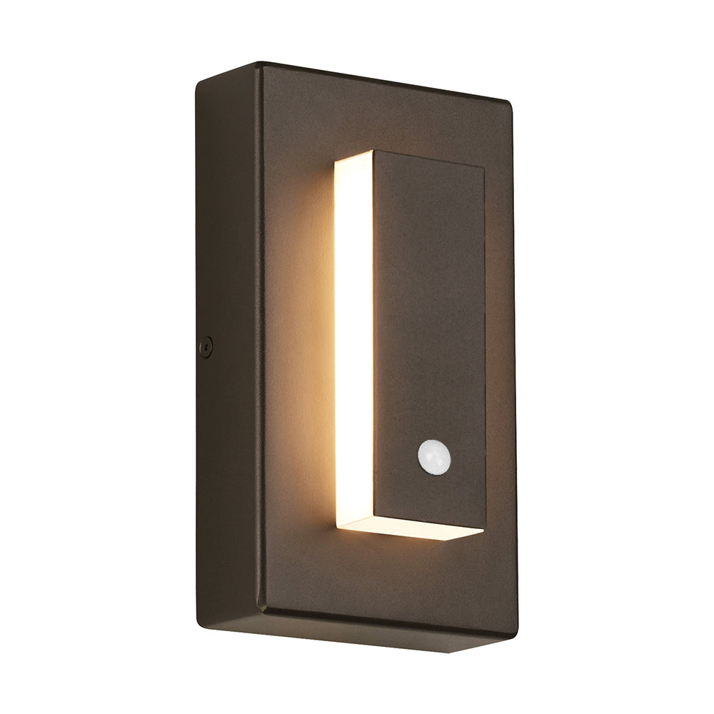 LumaForge Weather-Resistant Exterior Wall Light With PIR Sensor And Built-In LED