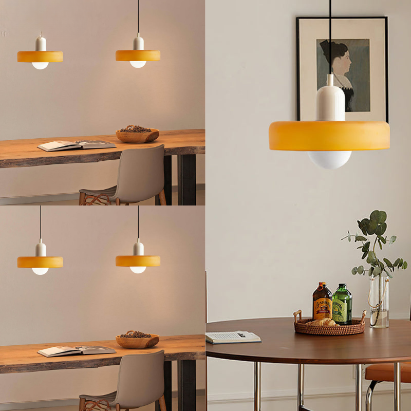 Lunaro Bold Crimson Pendant Light With White Diffuser And Ribbed Texture Ideal For Dining Rooms And Kitchens