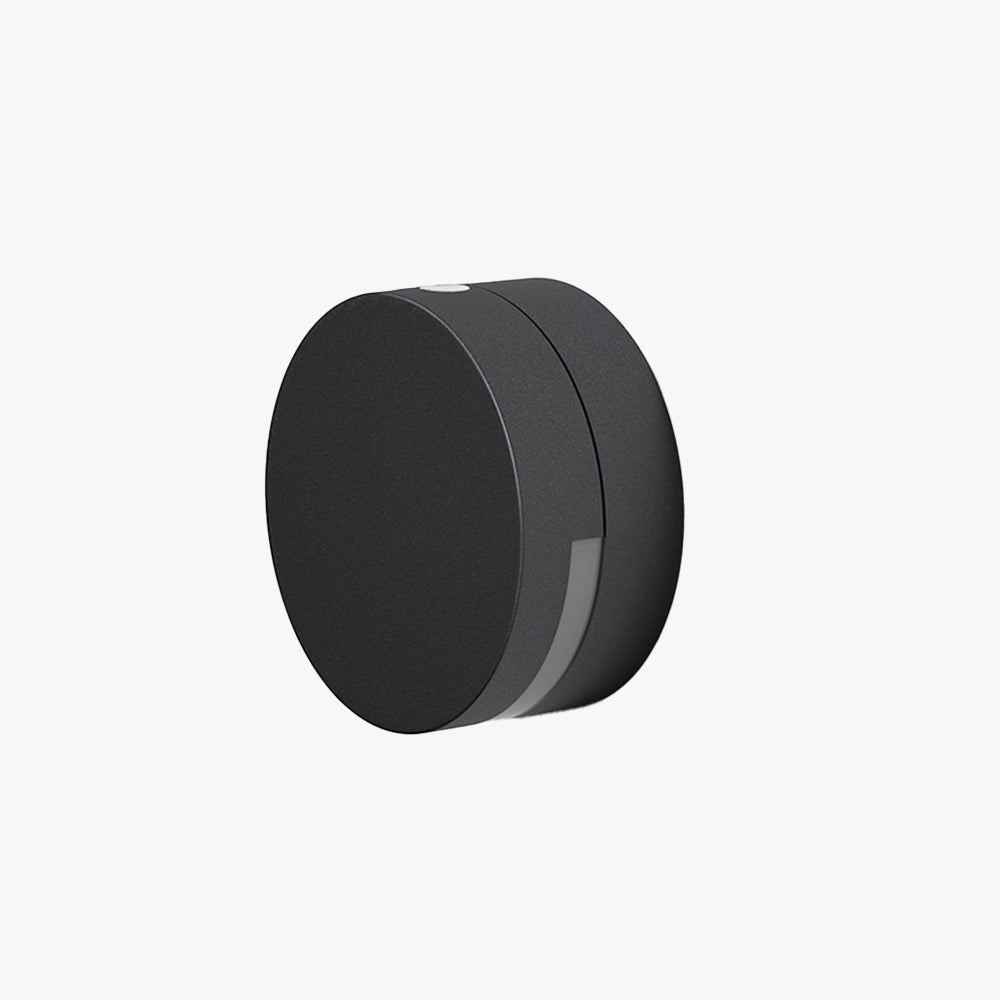 AstraVibe Edge Outdoor LED Wall Fixture Dual Up And Down Lighting In Black Cylinder