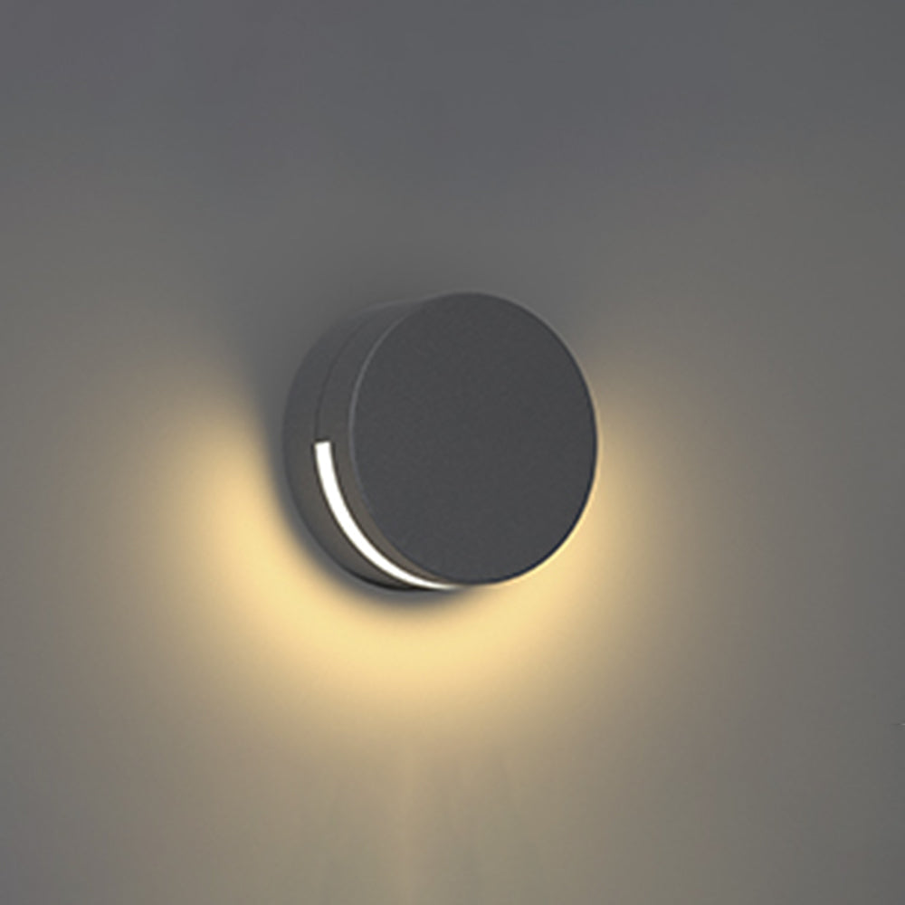 AstraVibe Edge Outdoor LED Wall Fixture Dual Up And Down Lighting In Black Cylinder