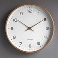 Velké dřevěné nástěnné hodiny — minimalistický design, tichý chod