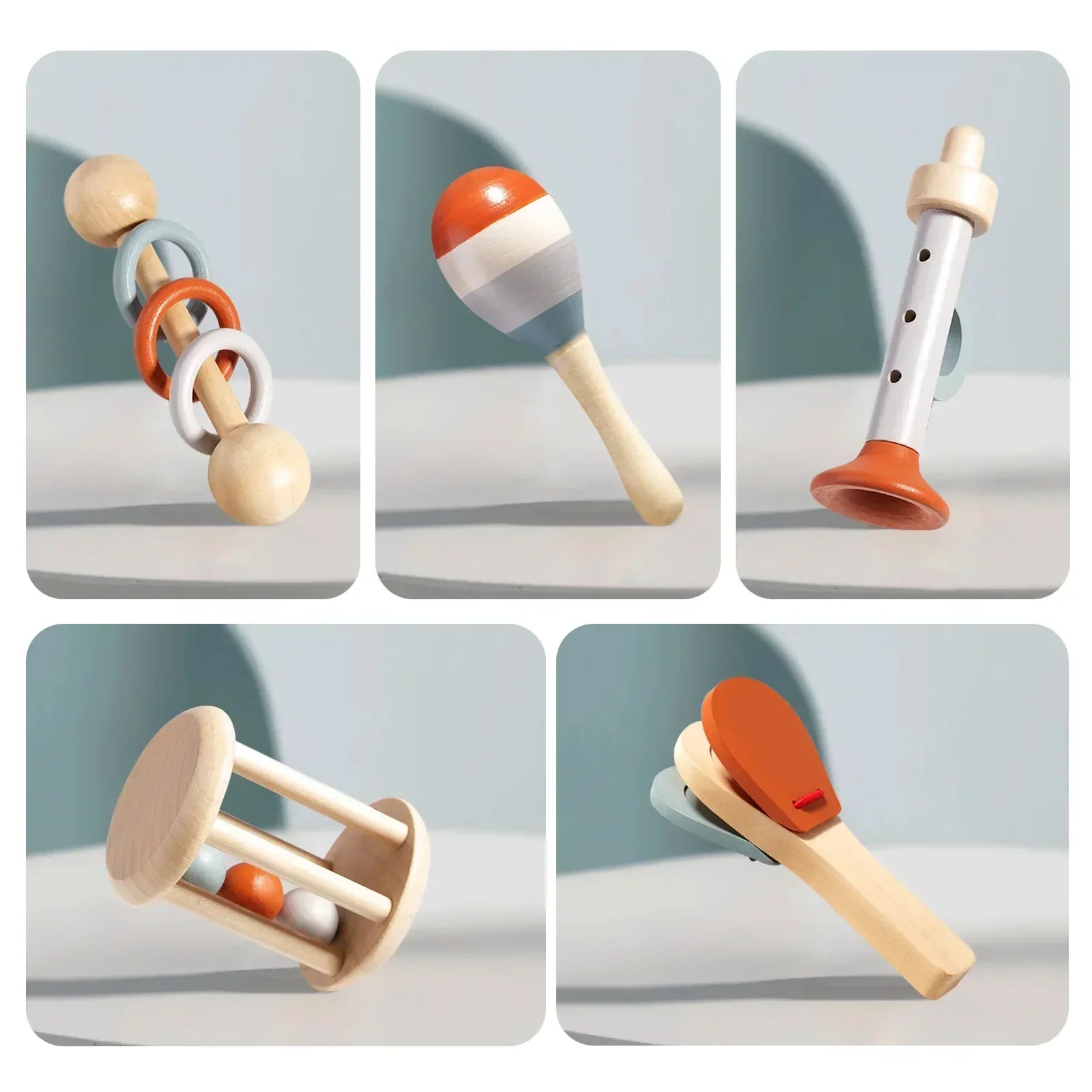 Montessori-musikkinstrumentsett for småbarn – stemt lydsamling