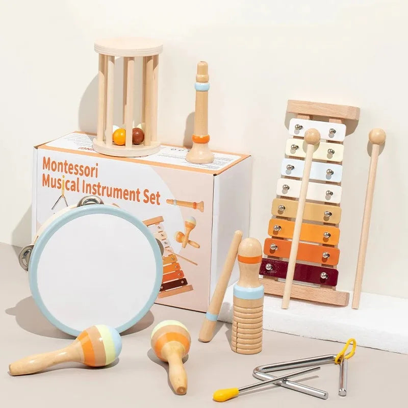 Montessori-musikkinstrumentsett for småbarn – stemt lydsamling