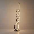 AeroFlow Modern Matte Metal Light Fixture For Living Room With Sculptural Ribbon Design