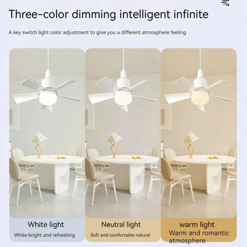 Dálkové ovládání stropního ventilátoru a světla — stmívatelné LED 30 W, multifunkční stropní systém