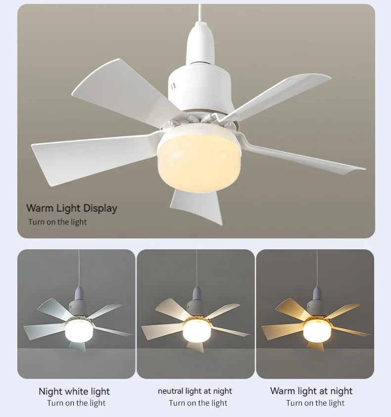 Dálkové ovládání stropního ventilátoru a světla — stmívatelné LED 30 W, multifunkční stropní systém