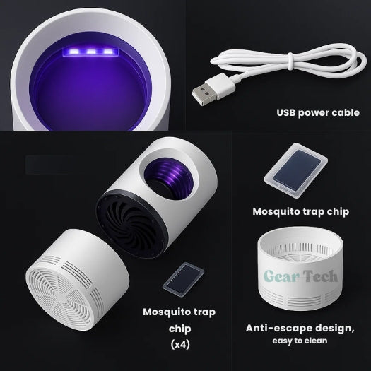 Versatile UV Insect Trap For Indoor Or Outdoor Use Quiet Electric Mosquito And Fly Catcher