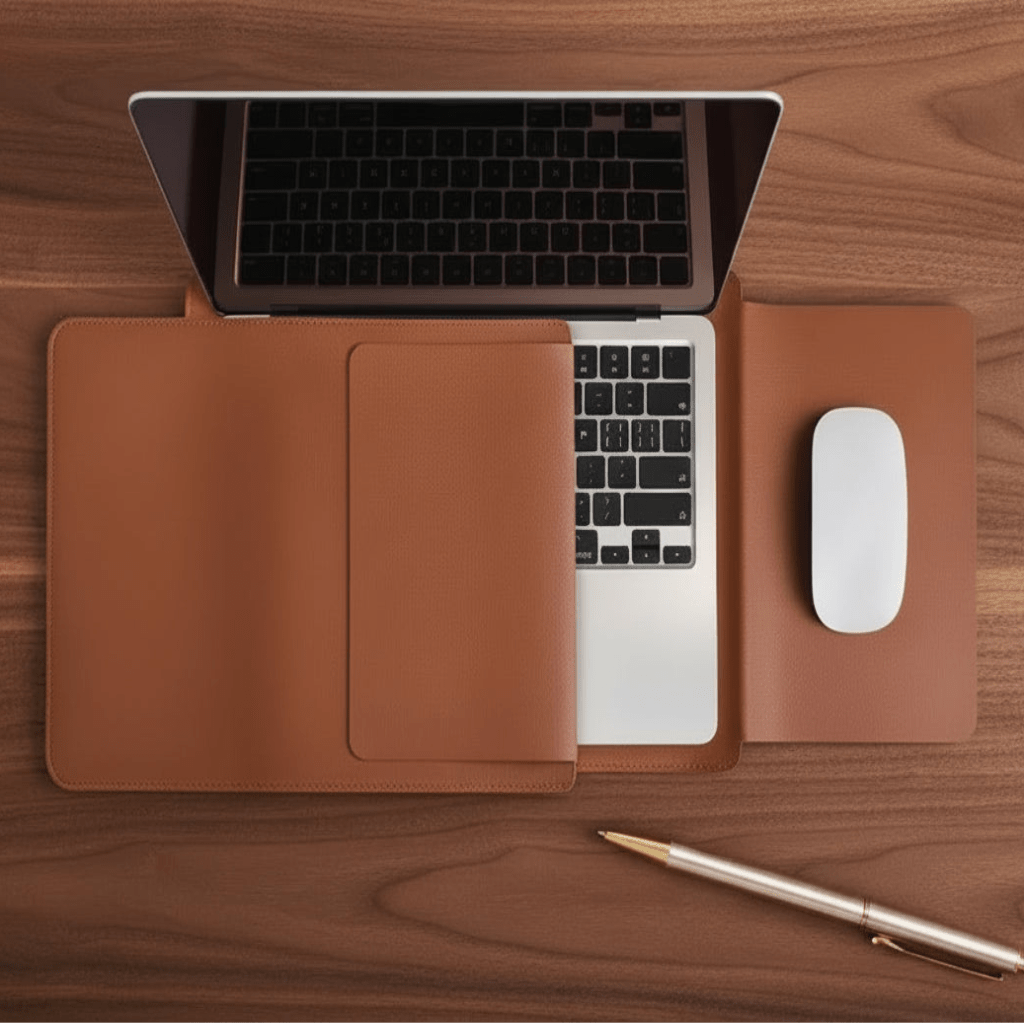AeroGuard PU Laptop Sleeve — Plush Interior, Elegant Exterior