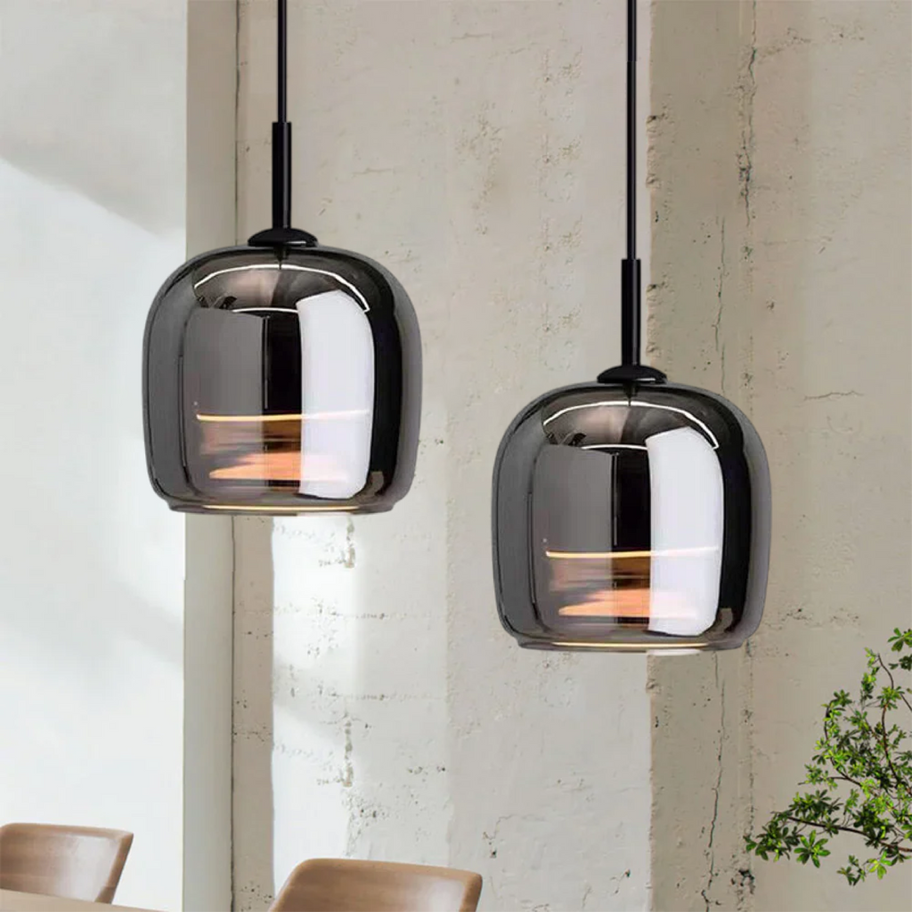 Nordic Pendant Light In Black Glass For Kitchen Island And Dining Room Modern Ceiling Lamp