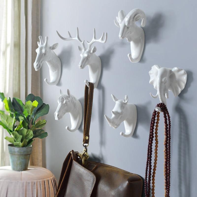 Nature's Touch Sculpted Animal Wall Hooks — Heavy-Duty Decor Mounts