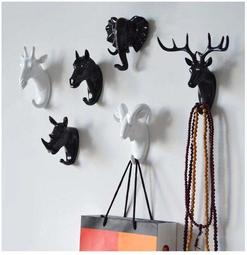 Nature's Touch Sculpted Animal Wall Hooks — Heavy-Duty Decor Mounts