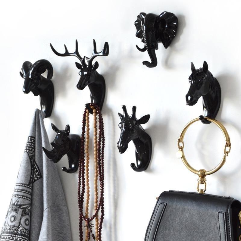 Nature's Touch Sculpted Animal Wall Hooks — Heavy-Duty Decor Mounts