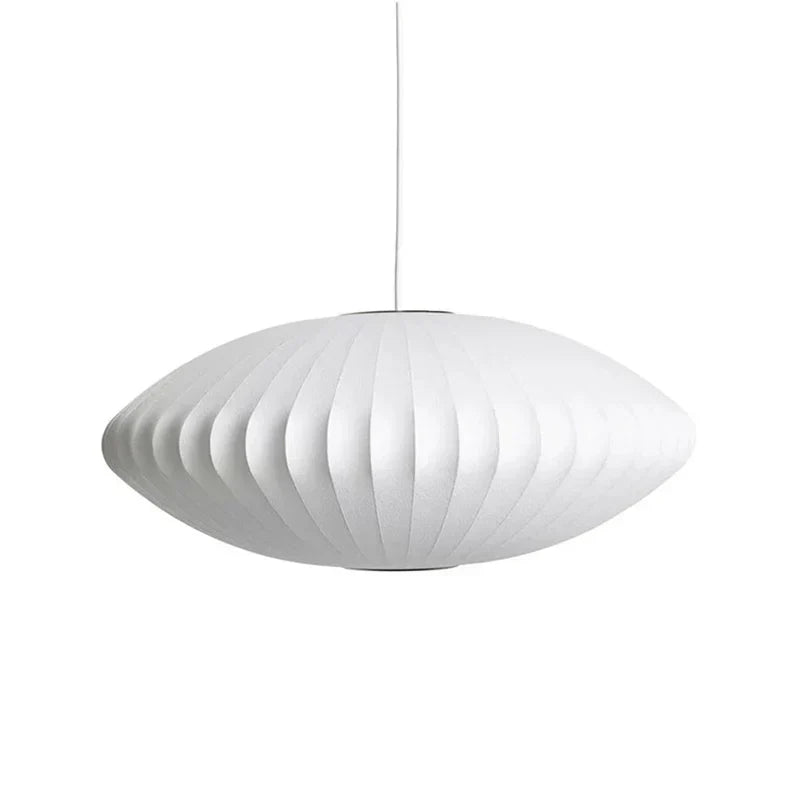 Silk Pendant Ceiling Light With Minimalist Shade For Warm Diffused Indoor Ambience