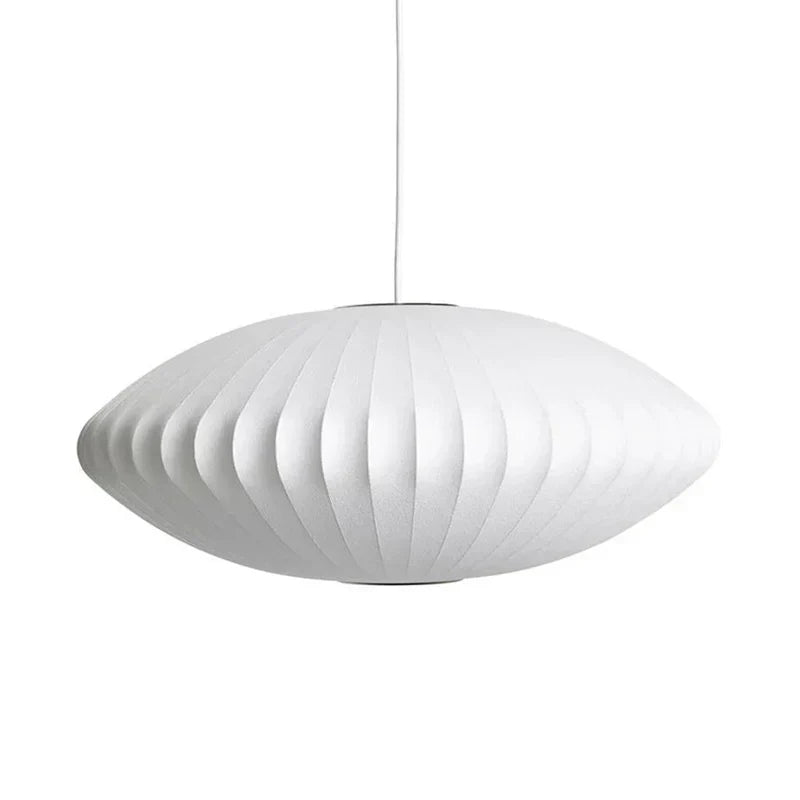 Silk Pendant Ceiling Light With Minimalist Shade For Warm Diffused Indoor Ambience