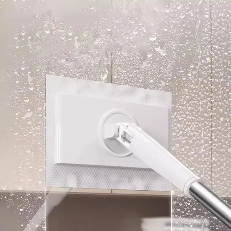 Balai rotatif à 360 degrés avec changement de chiffon par bouton-poussoir sans contact