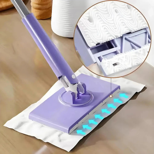 360 Degree Rotating Mop With Push Button Cloth Change Without Touch