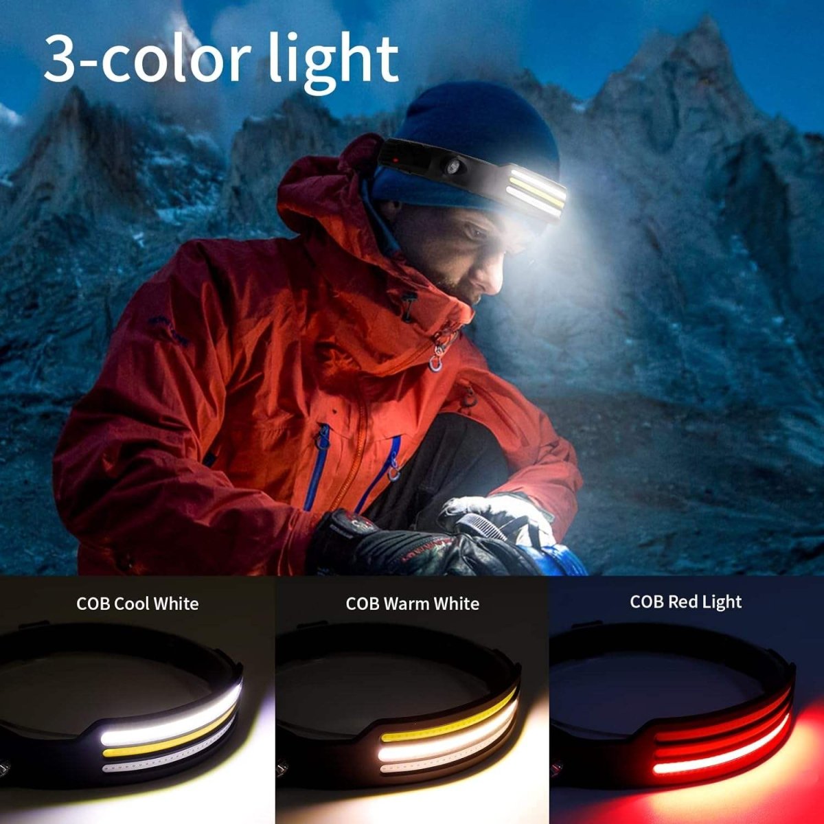 LED čelovka NightRunner Pro s rozsahem 230 stupňů — široký paprsek s dosvitem 1500 lumenů