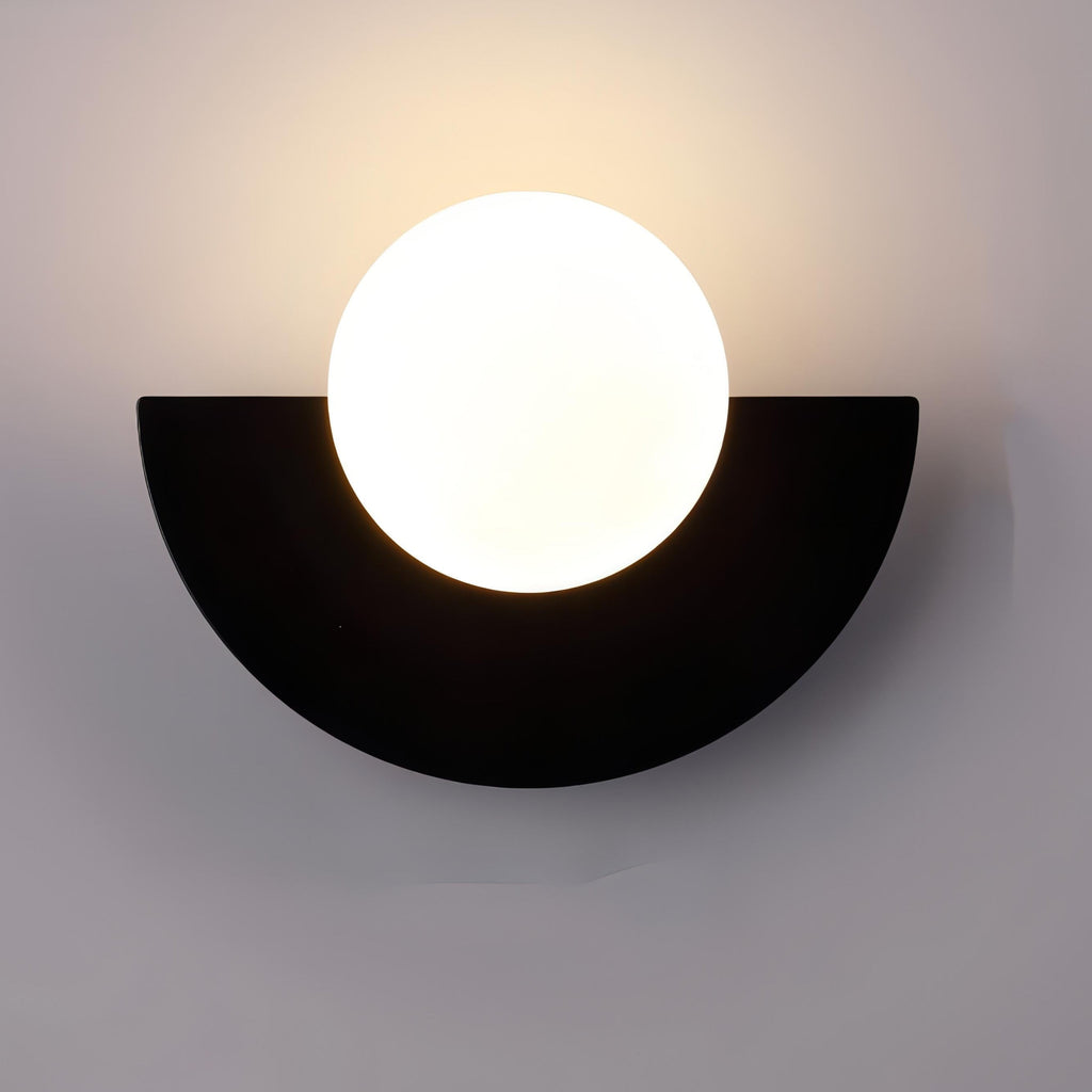 ArcHalo Indoor Semicircular Wall Light Featuring Integrated LED For Home Use, Contemporary Style