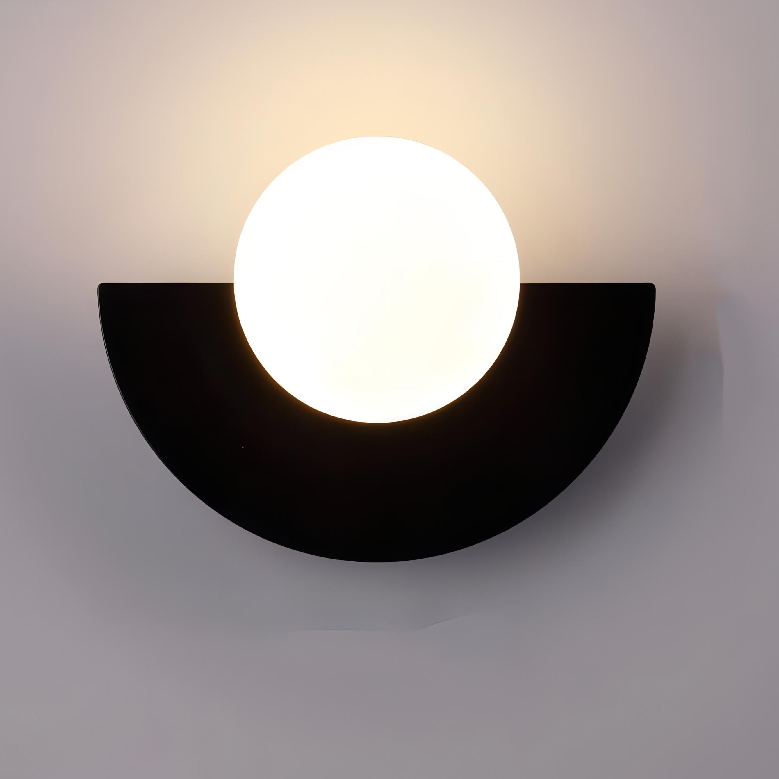 ArcHalo Indoor Semicircular Wall Light Featuring Integrated LED For Home Use, Contemporary Style