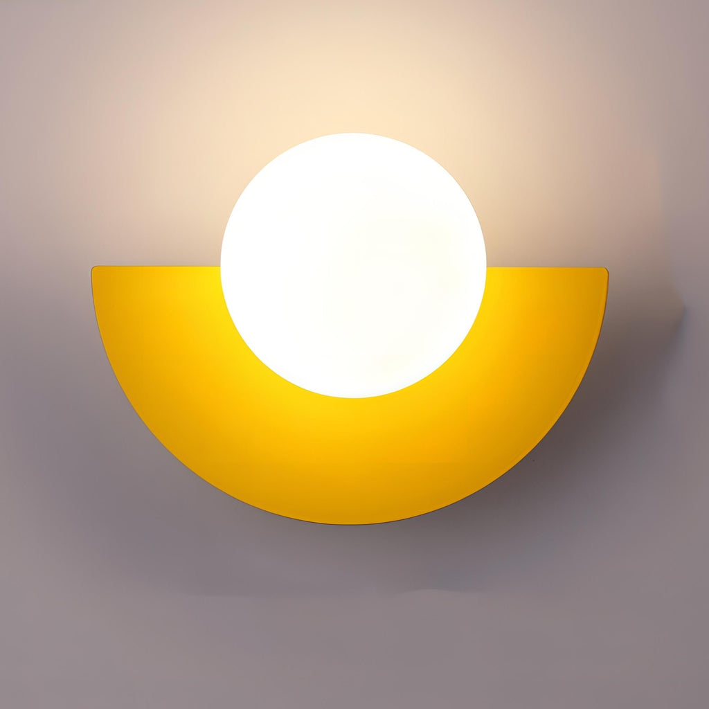 ArcHalo Indoor Semicircular Wall Light Featuring Integrated LED For Home Use, Contemporary Style