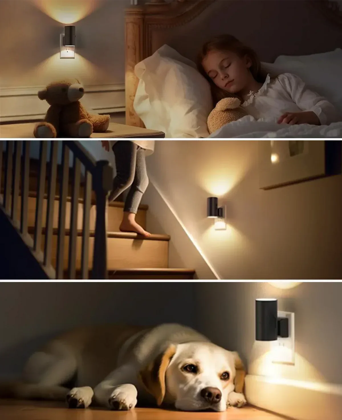 Noctura vegglampe med atmosfærisk skumringssensor – automatisk LED-nattlys