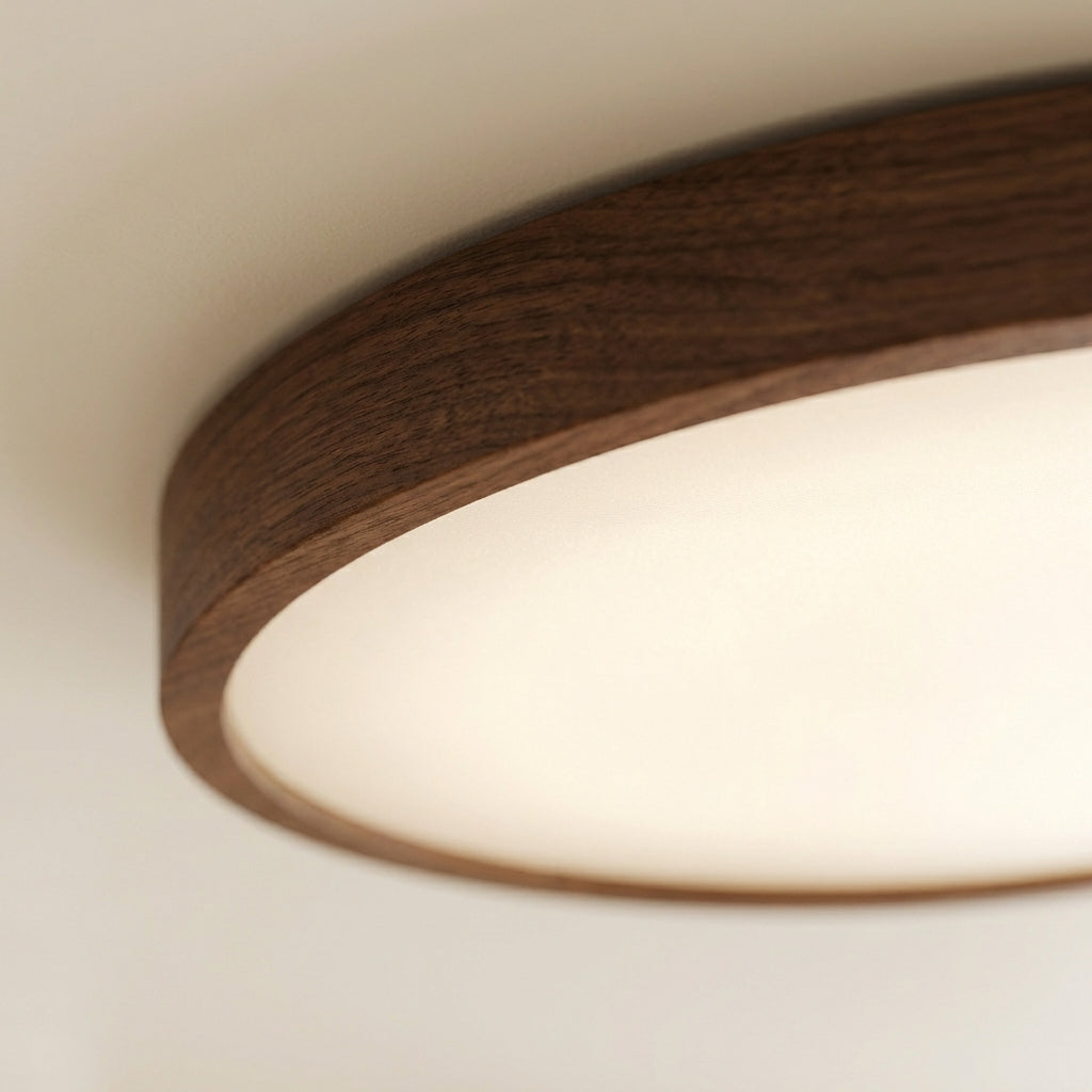 Dark Wood Ceiling Light From Aurel With Natural Light Look For Warm, Calm Interiors