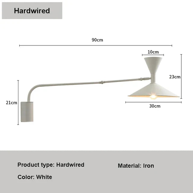 Nymera Minimalist Wall Lamp With Rotating Arm Reading Light Ambient Glow Sleek Modern Design